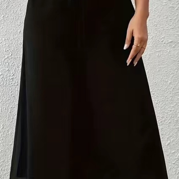 NIP WIDE LEG CAPRI SHEER OVERLAY PALAZZO PANTS BLACK DRESS HOLIDAY SIZE 6 MEDIUM - Picture 8 of 9